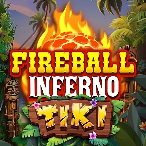 Fireball Inferno Tiki online game logo by NetEnt on goldsbetcasino.com
