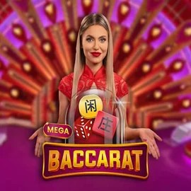 Mega Baccarat slot icon by Pragmatic Play, available at GoldBet Casino